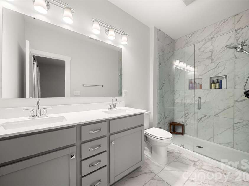 19755 Feriba Place, Cornelius, NC 28031.  MLS# CAR4395249, YatesRealty ID 32810. Primary ensuite bath
