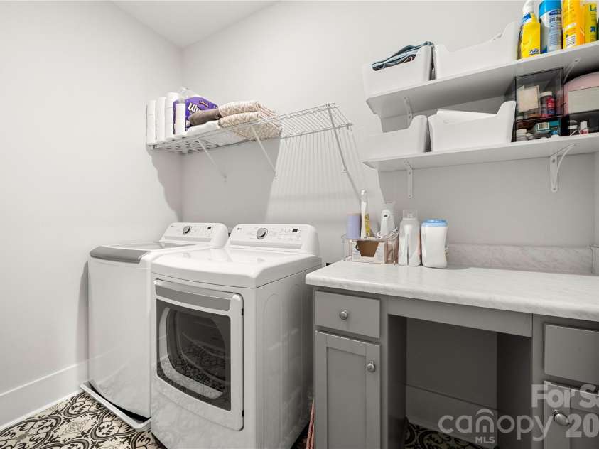 19755 Feriba Place, Cornelius, NC 28031.  MLS# CAR4395249, YatesRealty ID 32810. Upper level laundry