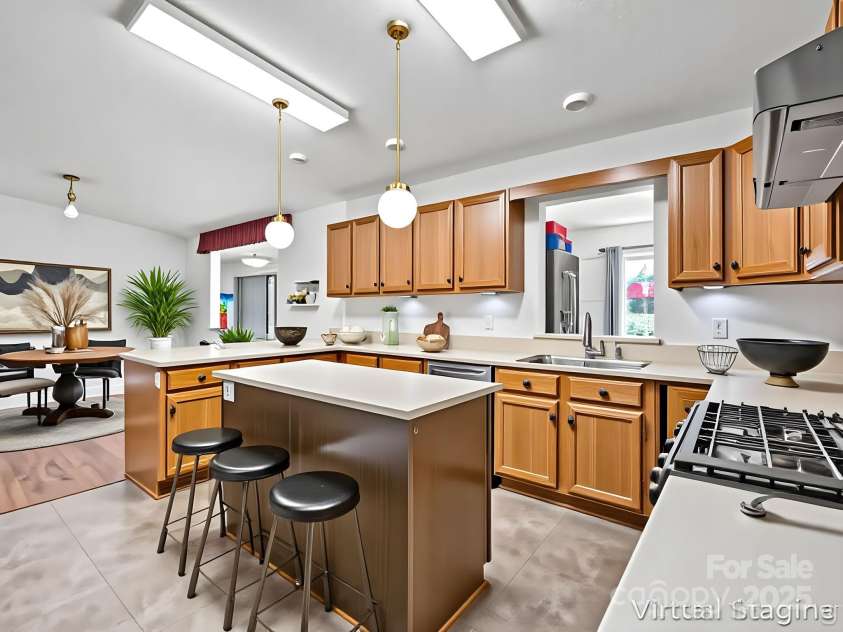 262 Daisy Lane, Bostic, NC 28018.  MLS# CAR4319475, YatesRealty ID 3282. Kitchen virtually staged