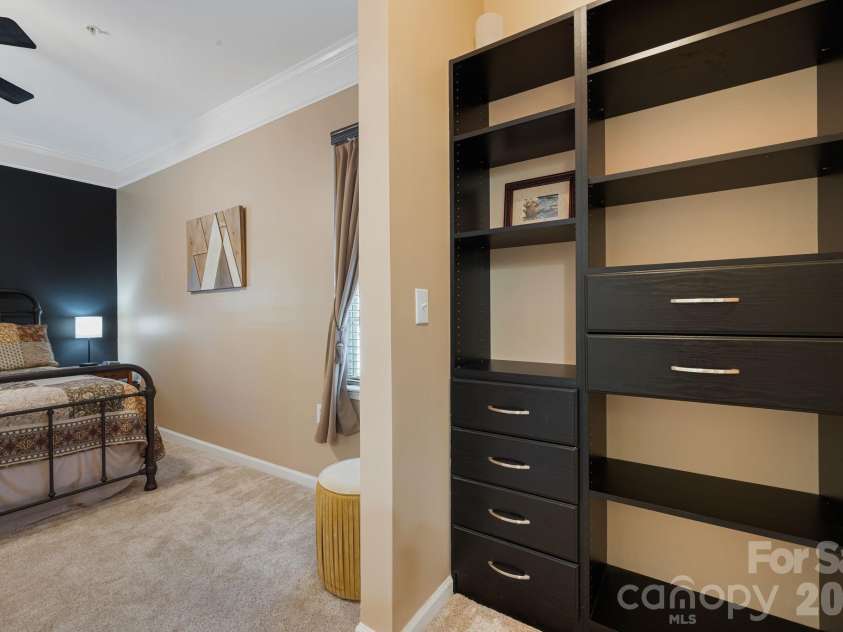 111 Appeldoorn Circle, Asheville, NC 28803.  MLS# CAR4397274, YatesRealty ID 32823. Primary bedroom with upgraded storage