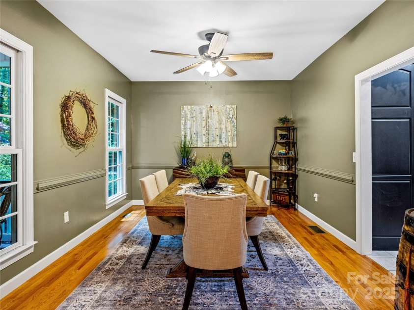 247 Big Raven Lane, Saluda, NC 28773.  MLS# CAR4272997, YatesRealty ID 32851. Formal dining room