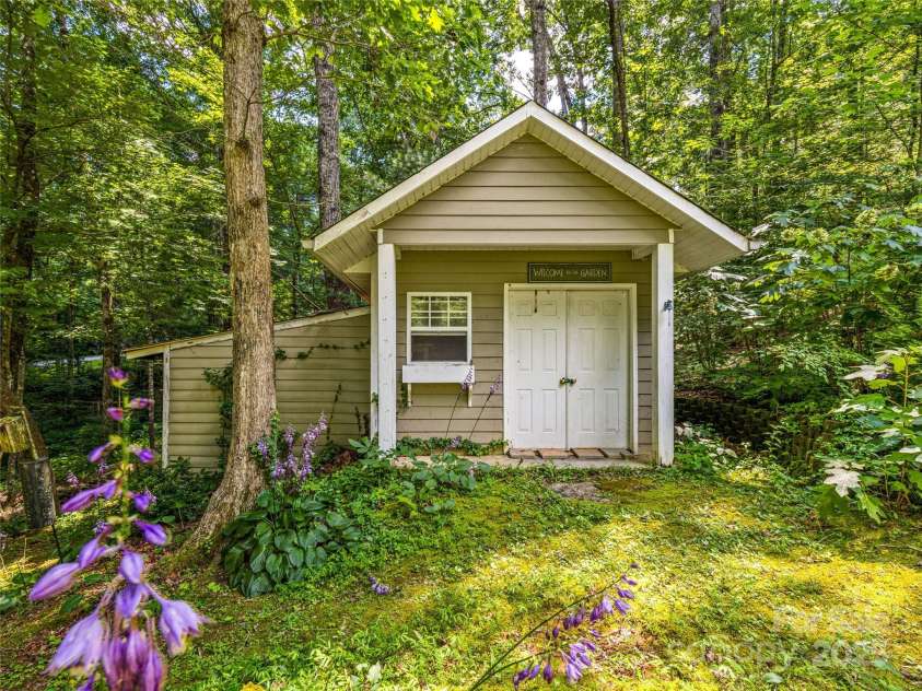 247 Big Raven Lane, Saluda, NC 28773.  MLS# CAR4272997, YatesRealty ID 32851. Shed and storage
