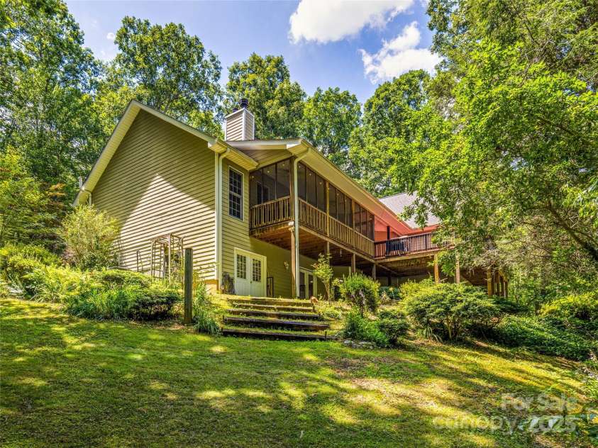 247 Big Raven Lane, Saluda, NC 28773.  MLS# CAR4272997, YatesRealty ID 32851. Two levels of outdoor space