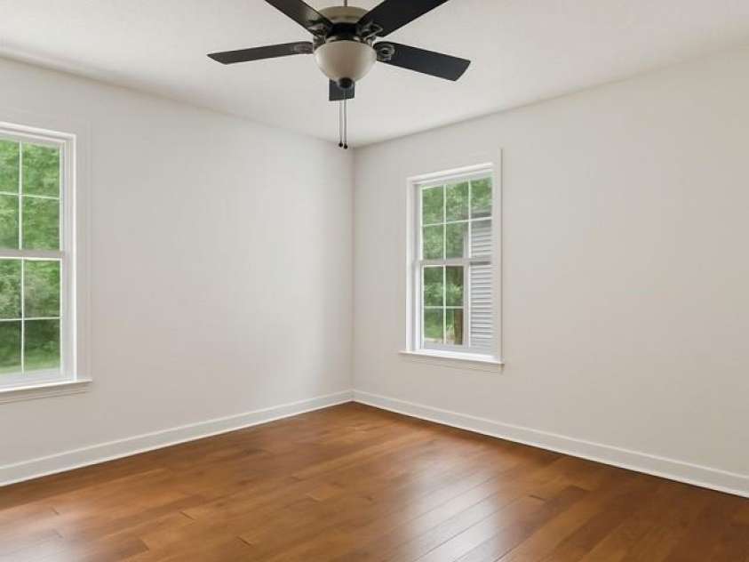 2234 Hamilton Mill Road, Charlotte, NC 28270.  MLS# CAR4261360, YatesRealty ID 32855. AI generated bedroom painted white