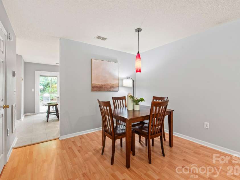 15411 Asterwind Court, Charlotte, NC 28277.  MLS# CAR4390329, YatesRealty ID 32878. Open dining area with great flow to the adjoining living and kitchen space.