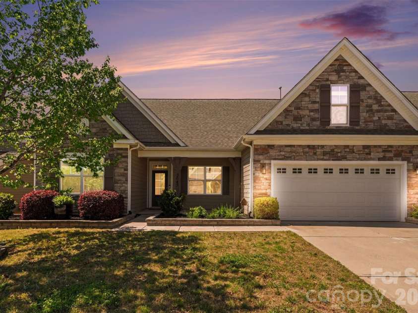 3043 Burgess Drive, Lancaster, SC 29720.  MLS# CAR4339809, YatesRealty ID 32898. Front view - twilight