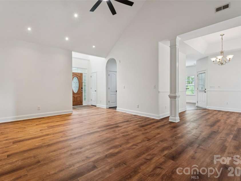 3078 Richards Way Drive, Rock Hill, SC 29732.  MLS# CAR4394528, YatesRealty ID 32922. View looking back towards foyer offering two story ceiling and coat closet