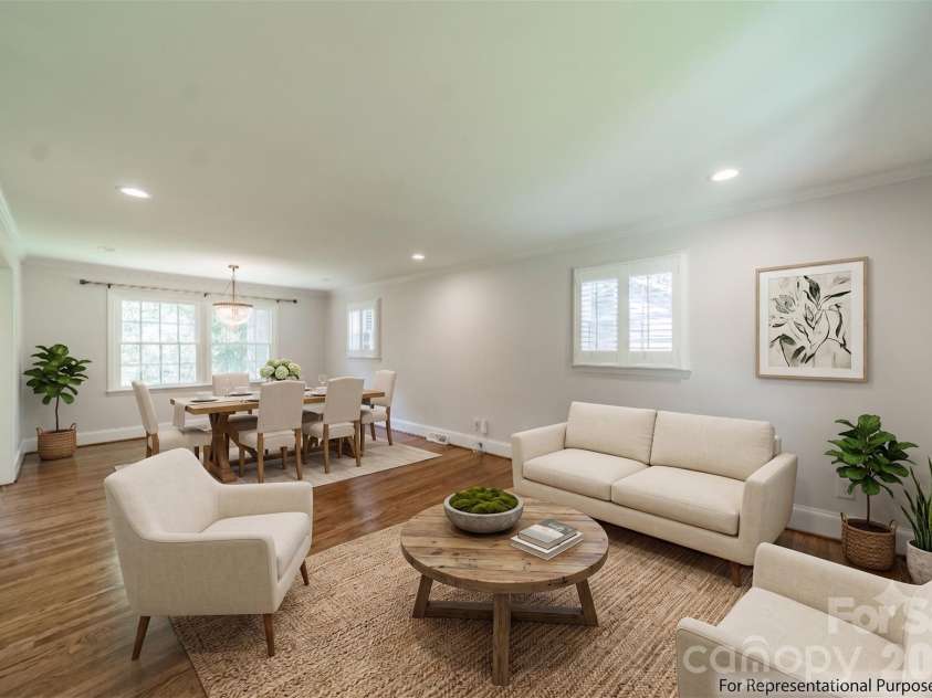 7101 Sherbourne Drive, Charlotte, NC 28210.  MLS# CAR4388877, YatesRealty ID 32954. Virtually Staged