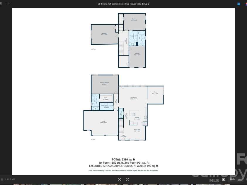 301 Contentment Drive, Locust, NC 28097.  MLS# CAR4395337, YatesRealty ID 32957. Floor Plan + Measurement