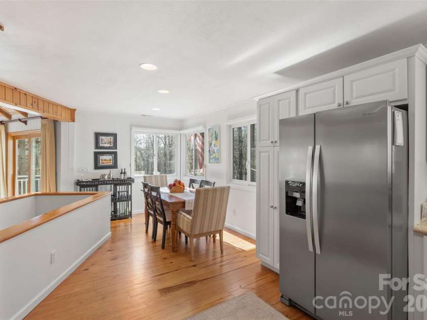 85 & 95 Ralph Thomas Road, Highlands, NC 28741.  MLS# CAR4395002, YatesRealty ID 32961. 85 Ralph Thomas Rd - View of Dining Area on Upper Main Level