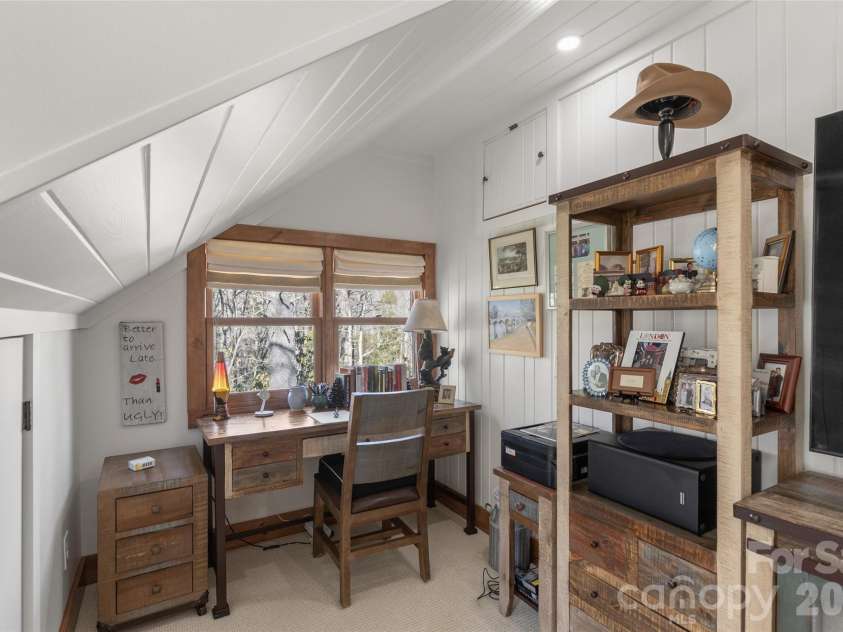 85 & 95 Ralph Thomas Road, Highlands, NC 28741.  MLS# CAR4395002, YatesRealty ID 32961. 95 Ralph Thomas Rd - Office/Media Room Upstairs