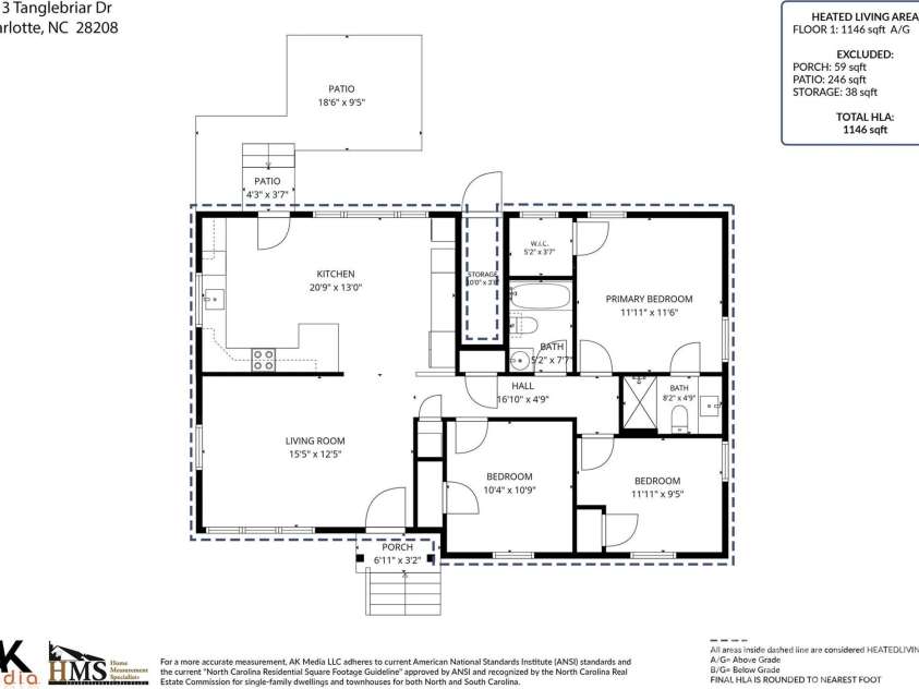 4713 Tanglebriar Drive, Charlotte, NC 28208.  MLS# CAR4396013, YatesRealty ID 32965. 