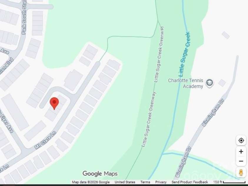 5125 Mount Clare Lane, Charlotte, NC 28210.  MLS# CAR4393612, YatesRealty ID 32970. Little Sugar Creek Greenway