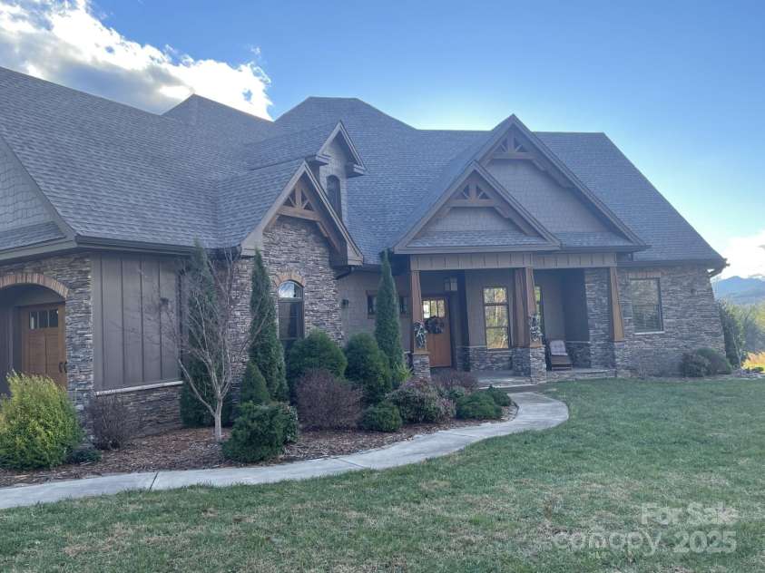 700 Bear Cliff Drive, Nebo, NC 28761.  MLS# CAR4304808, YatesRealty ID 3298. Beautiful lawn and sidewalk to front door