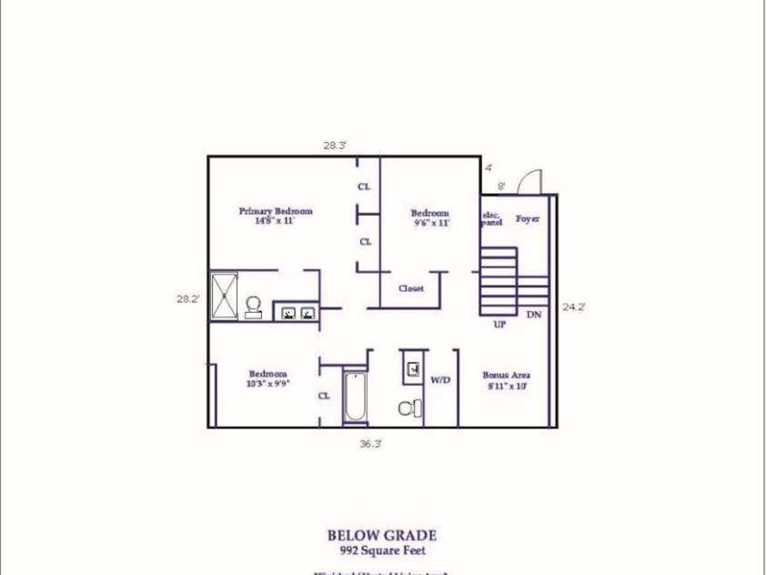 39 Hubbard Avenue, Asheville, NC 28806.  MLS# CAR4391482, YatesRealty ID 32983. Lower Level Floor Plan