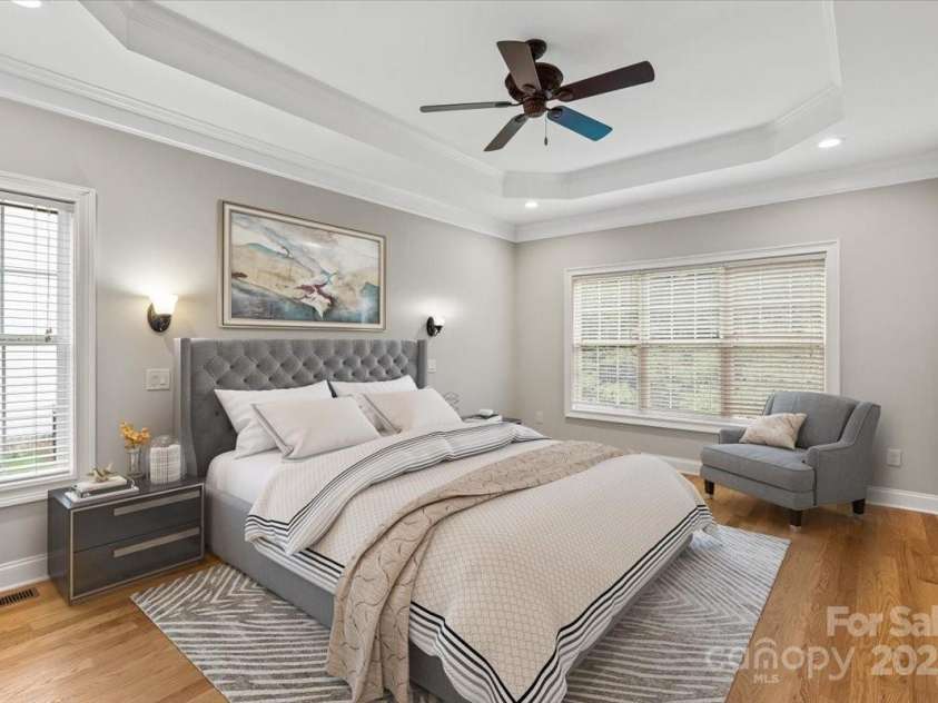 4070 Harmattan Drive, Denver, NC 28037.  MLS# CAR4290373, YatesRealty ID 32991. Virtually Staged Primary Bedroom