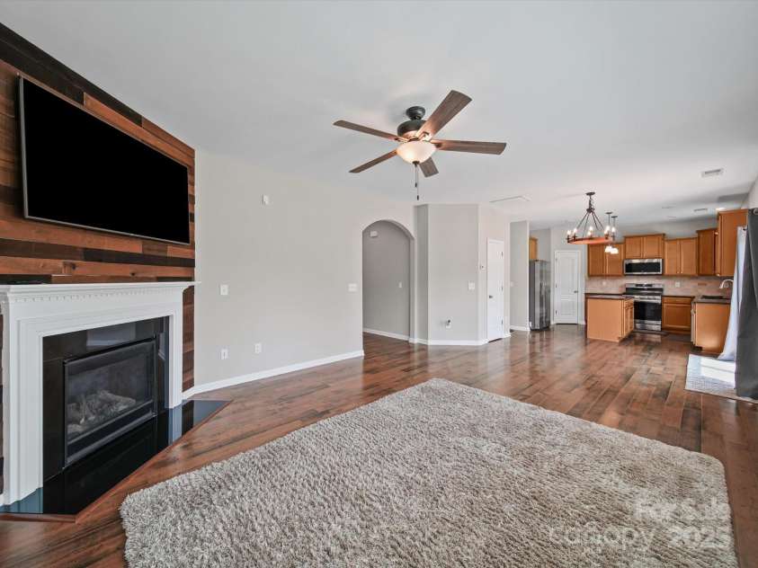 3409 Yarmouth Lane, Gastonia, NC 28056.  MLS# CAR4291726, YatesRealty ID 32993. Living Room With Fireplace