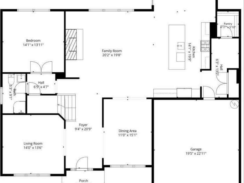 5005 Alexander Manor Drive, Charlotte, NC 28270.  MLS# CAR4388391, YatesRealty ID 32994. Main Level