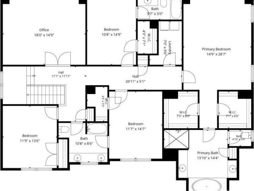 5005 Alexander Manor Drive, Charlotte, NC 28270.  MLS# CAR4388391, YatesRealty ID 32994. Upper Level
