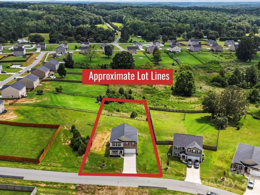 155 Rebecca Avenue, Lexington, NC 27295.  MLS# CAR4284229, YatesRealty ID 33023. Approximate lot lines.