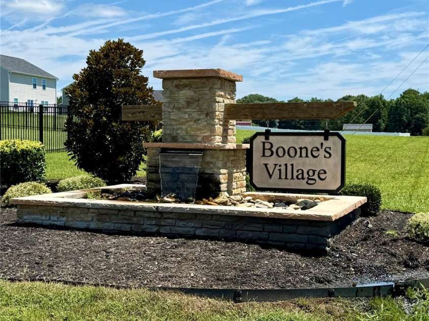 155 Rebecca Avenue, Lexington, NC 27295.  MLS# CAR4284229, YatesRealty ID 33023. Boone's Village entrance with a lovely water feature.