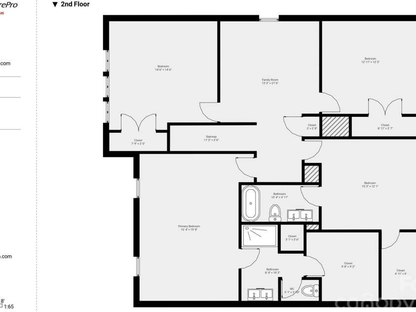 155 Rebecca Avenue, Lexington, NC 27295.  MLS# CAR4284229, YatesRealty ID 33023. Upper level floorplan