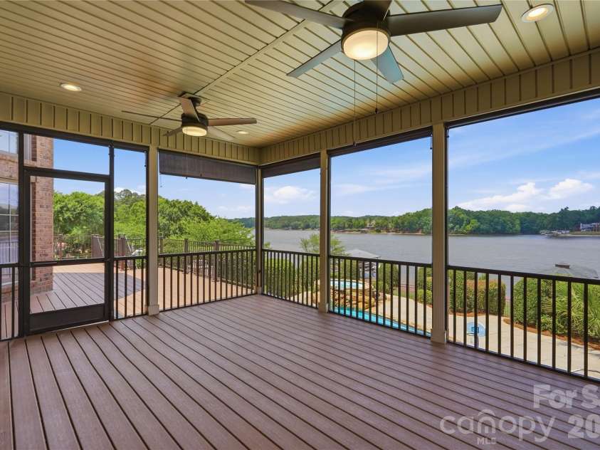 263 Quiet Waters Road, Belmont, NC 28012.  MLS# CAR4392874, YatesRealty ID 33024. Screened porch with composite decking