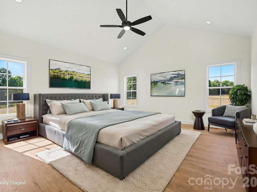 190 Goodnight Road, Salisbury, NC 28147.  MLS# CAR4393207, YatesRealty ID 33027. Primary suite with vaulted ceiling