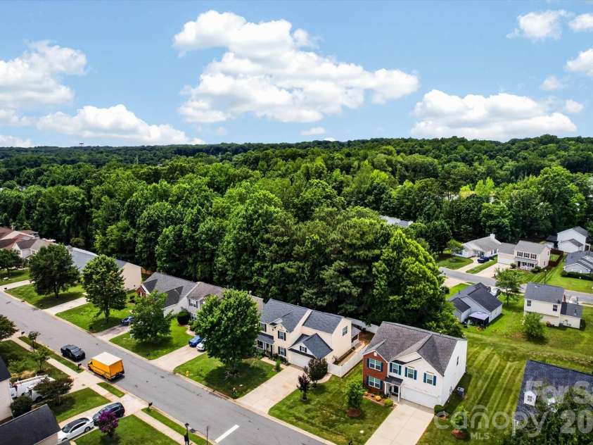 9833 Aventide Lane, Charlotte, NC 28215.  MLS# CAR4377310, YatesRealty ID 33061. Aerial View 1