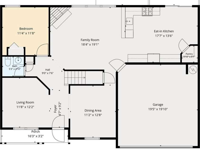 9833 Aventide Lane, Charlotte, NC 28215.  MLS# CAR4377310, YatesRealty ID 33061. Floorplan