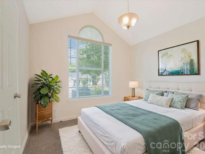 14136 Walkers Crossing Drive, Charlotte, NC 28273.  MLS# CAR4393451, YatesRealty ID 33066. Secondary bedroom virtually staged. 