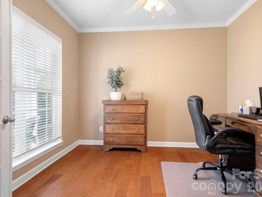 403 Lafinca Court, Fort Mill, SC 29708.  MLS# CAR4393703, YatesRealty ID 33077. Home office with french doors.