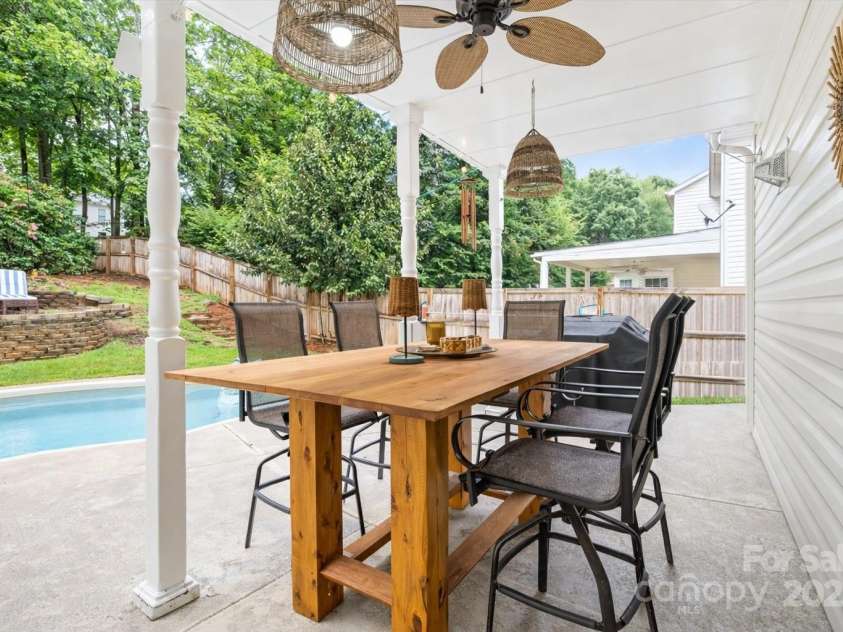 131 Misty Arbor Lane, Mooresville, NC 28117.  MLS# CAR4333134, YatesRealty ID 33085. Covered Patio