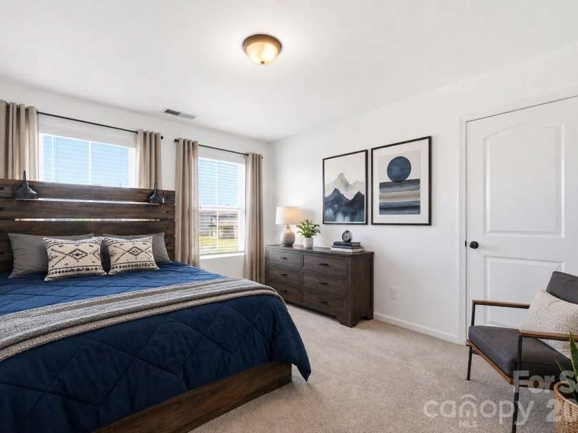 1613 Calder Drive, Indian Trail, NC 28079.  MLS# CAR4397830, YatesRealty ID 33088. Upper level guest bedroom