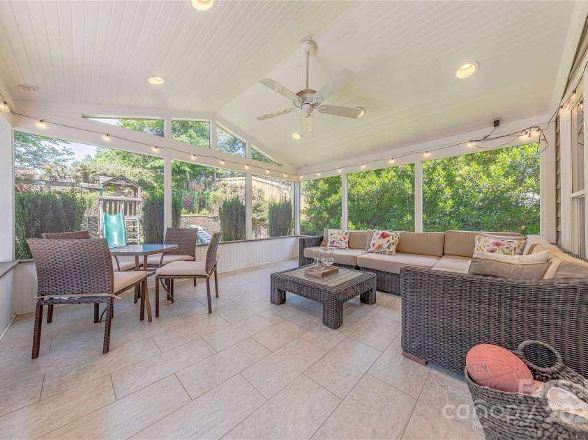 2836 Providence Spring Lane, Charlotte, NC 28270.  MLS# CAR4278726, YatesRealty ID 33101. Screened In Porch