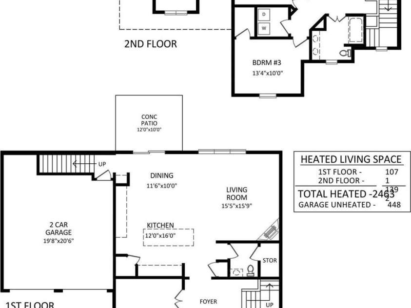 5804 Dinsmore Lane, Belmont, NC 28012.  MLS# CAR4264169, YatesRealty ID 33124. Floorplan