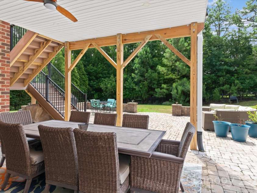 1040 Lake Forest Drive, Matthews, NC 28104.  MLS# CAR4285953, YatesRealty ID 33125. Covered Patio with Private View