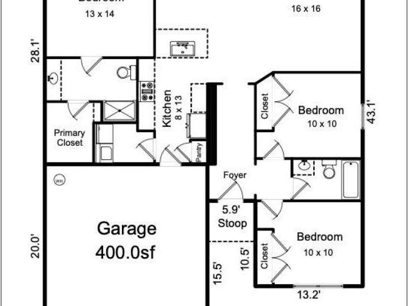 1108 Nia Road, Charlotte, NC 28215.  MLS# CAR4280664, YatesRealty ID 33127. Floorplan