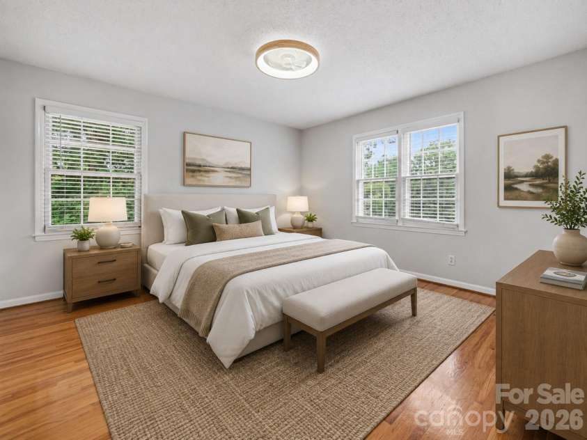 1030 Mclaughlin Drive, Charlotte, NC 28212.  MLS# CAR4393613, YatesRealty ID 33132. Virtually staged master bedroom