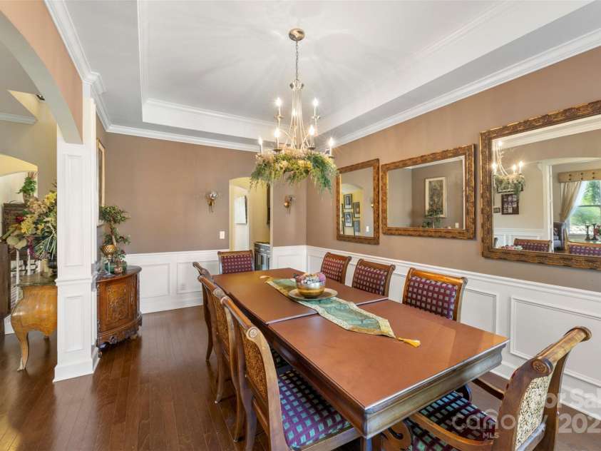 1204 Vaugelas Court, Monroe, NC 28110.  MLS# CAR4280337, YatesRealty ID 33134. Elegant yet inviting, the dining room sets the stage for both everyday meals and special celebrations.
