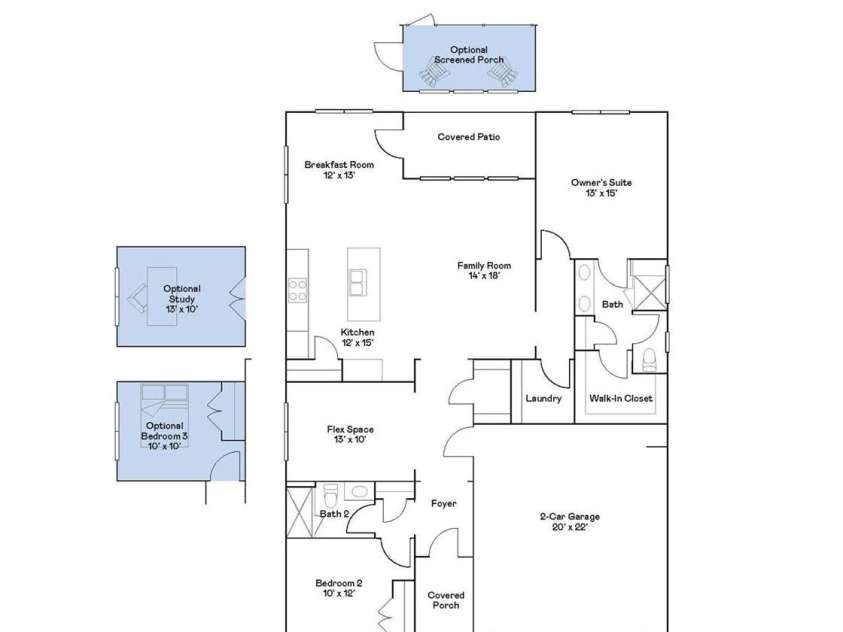 1889 Bentwind Road, Lancaster, SC 29720.  MLS# CAR4294141, YatesRealty ID 33152. Floorplan