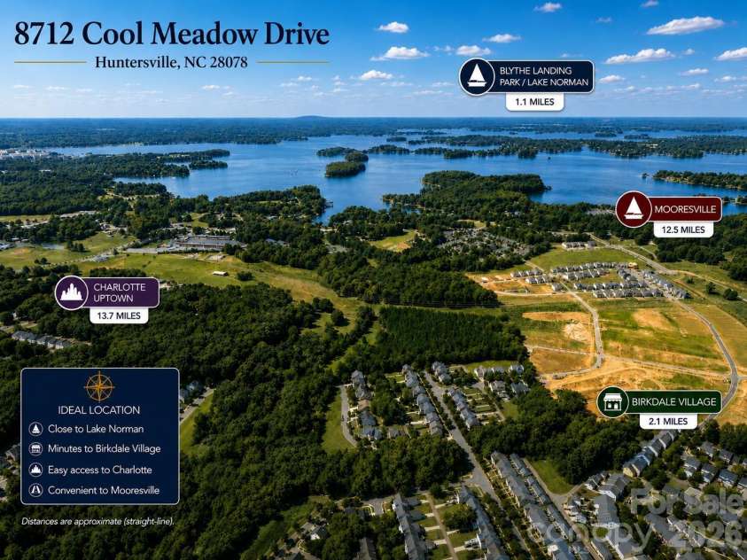 8712 Cool Meadow Drive, Huntersville, NC 28078.  MLS# CAR4394882, YatesRealty ID 33165. 