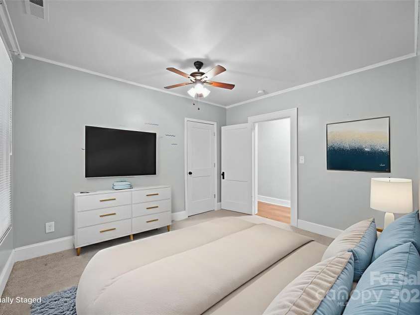 318 5th Street, Albemarle, NC 28001.  MLS# CAR4289630, YatesRealty ID 33171. Virtually Staged - Guest Bedroom