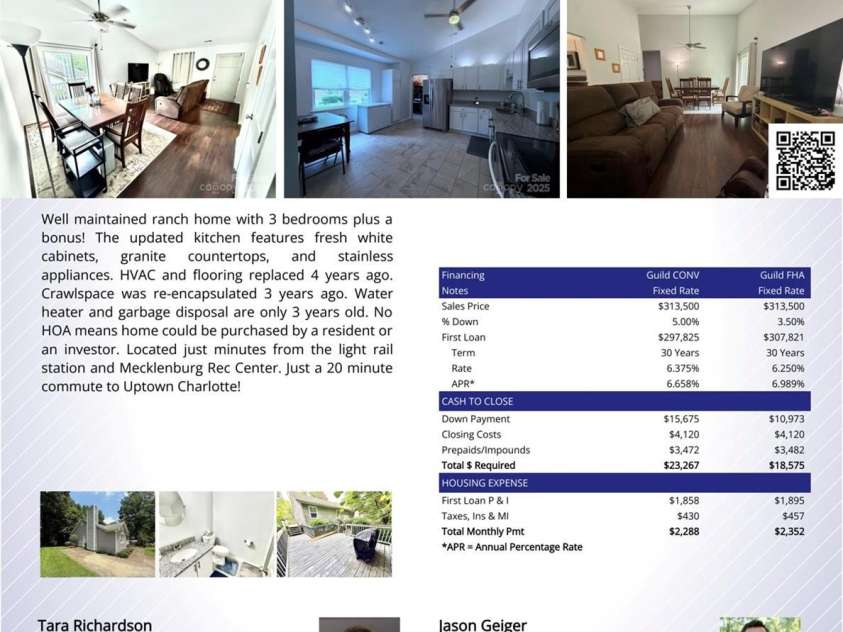 6007 Crosswood Court, Charlotte, NC 28215.  MLS# CAR4271752, YatesRealty ID 33181. 