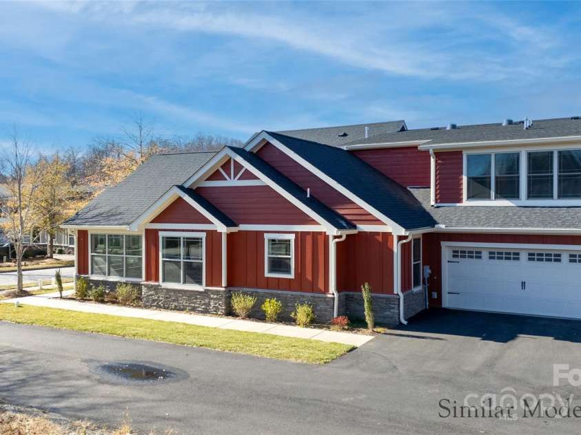 24-#S-4 Brookstone Place, Candler, NC 28715.  MLS# CAR4289931, YatesRealty ID 33190. Garage View with Bonus Suite Windows above