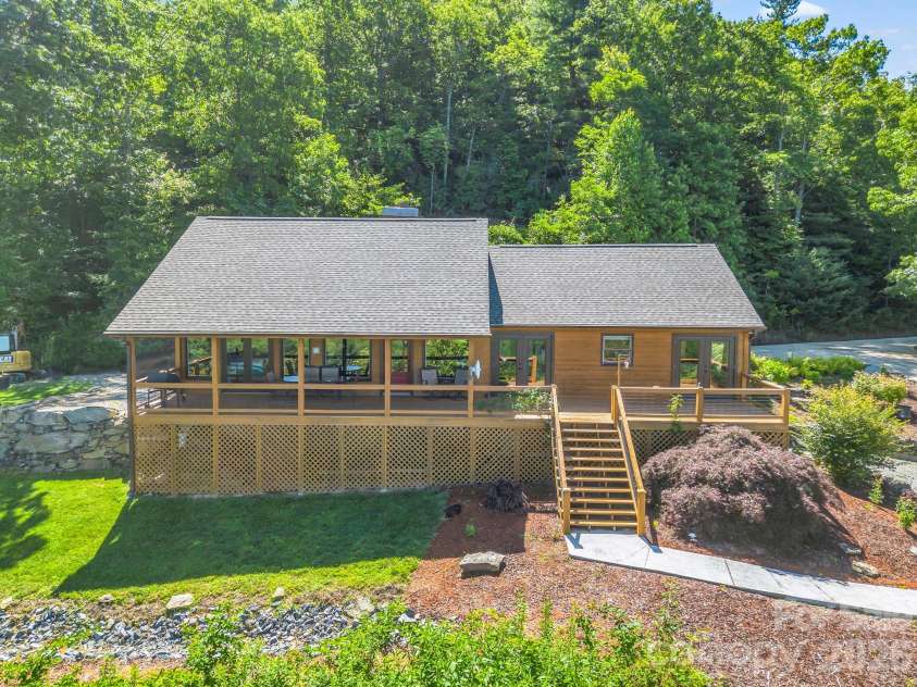 1025 Jeter Mountain Road, Penrose, NC 28766.  MLS# CAR4397105, YatesRealty ID 33202. Front view of home