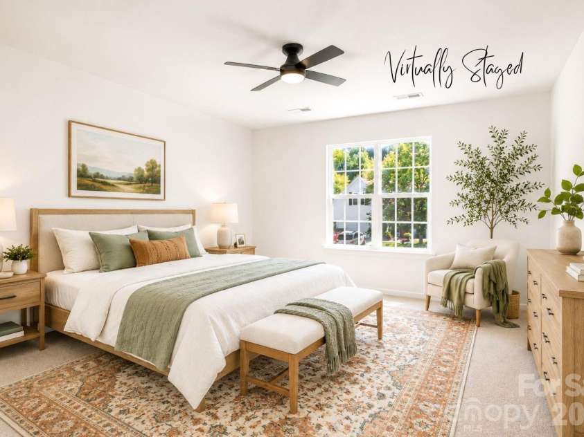 12519 Wandering Brook Drive, Charlotte, NC 28273.  MLS# CAR4392280, YatesRealty ID 33223. Primary Bedroom - Virtually Staged