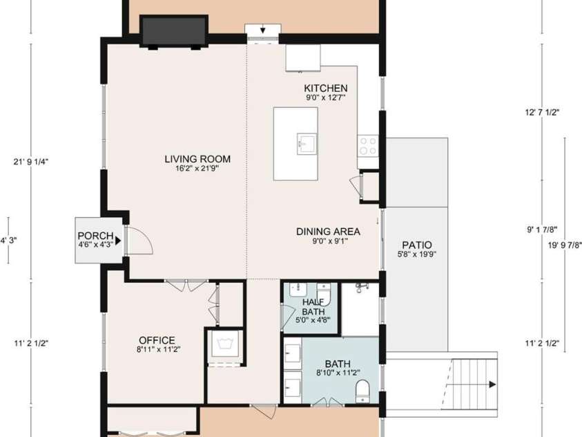 112 Pearson Drive, Asheville, NC 28801.  MLS# CAR4322267, YatesRealty ID 3323. Main Level Floor Plan