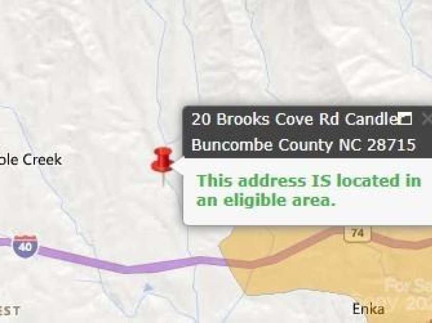 20 Brooks Cove Road, Candler, NC 28715.  MLS# CAR4255964, YatesRealty ID 33230. USDA Eligible Area