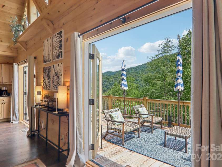 160 Blazing Star Lane, Clyde, NC 28721.  MLS# CAR4292410, YatesRealty ID 33231. Views through the doors